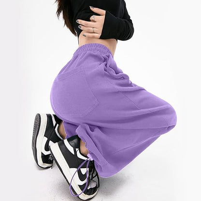 High Waist Drawstring Wide Leg Lounge Pants