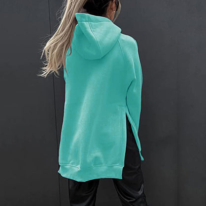 Women's Oversized Fleece Hoodie Tunic Pocket Pullover