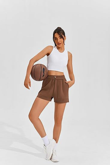 Women's High-Waisted Drawstring Jogger Shorts – Casual Sports Shorts