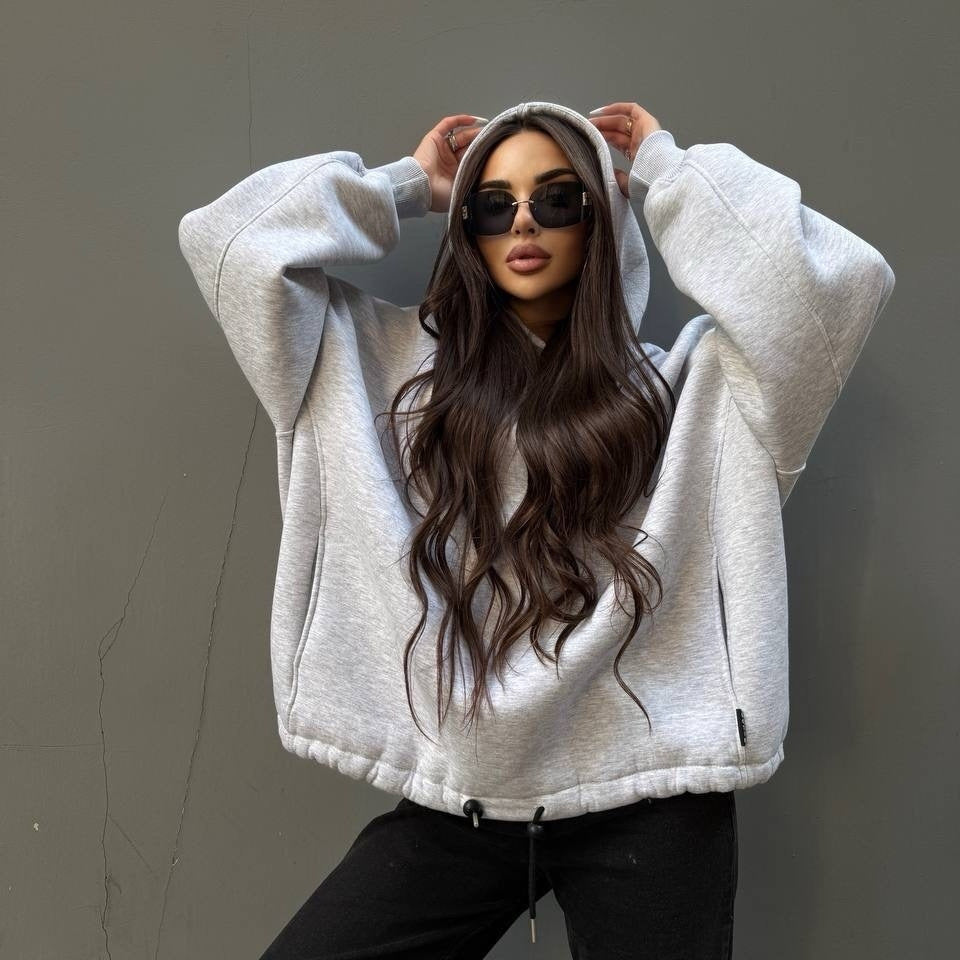 Women's Oversized Fleece Drop Shoulder Hoodie