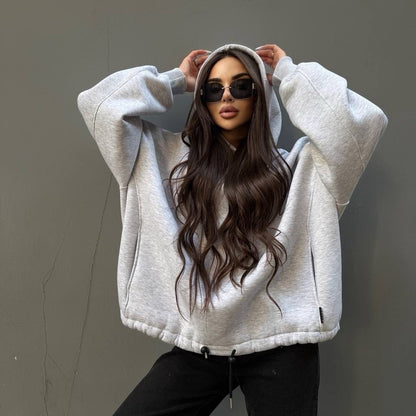 Women's Oversized Fleece Drop Shoulder Hoodie