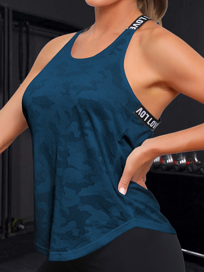 Breathable Pilates Mesh Racerback Workout Tank