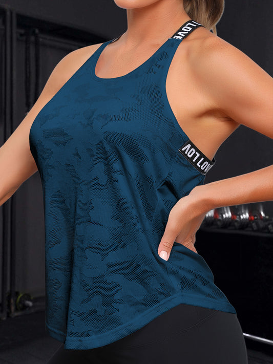 Breathable Pilates Mesh Racerback Workout Tank