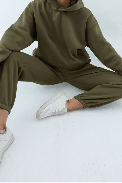 Women's Fleece Hoodie Sweatpants Set Casual 2 Piece