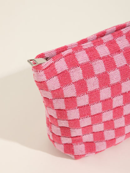 Wool Checkerboard Large Capacity Portable Storage Bag