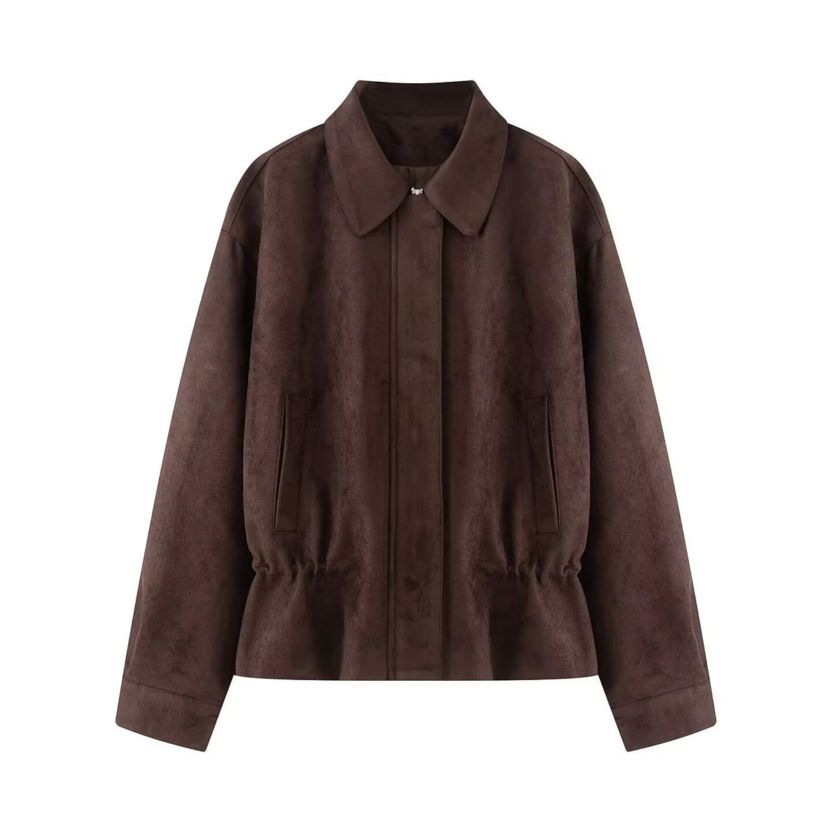 Women's Vintage Suede Zip-Up Jacket Casual