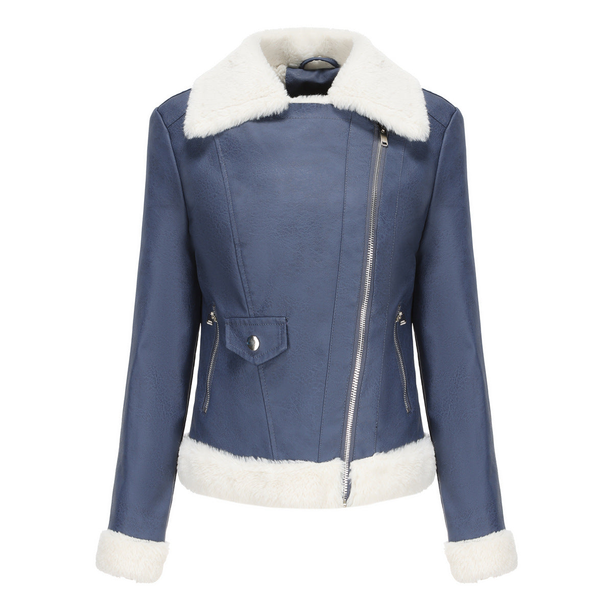 Women's Sherpa Faux Leather Aviator Jacket