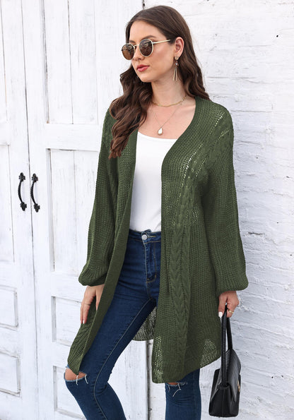 Women's Solid Color Long-sleeved Air-conditioned Shirt Wide Cardigan Jacket