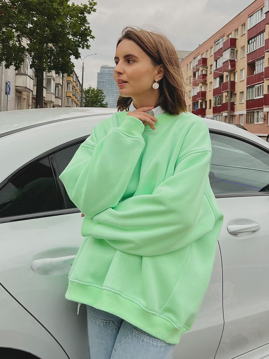Women's Oversized Fleece Crewneck Sweatshirt