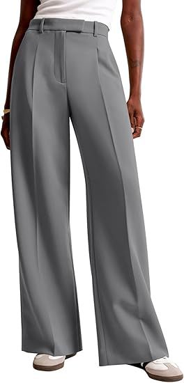 Women's High-Waisted Wide-Leg Pants – Elegant Business Trousers