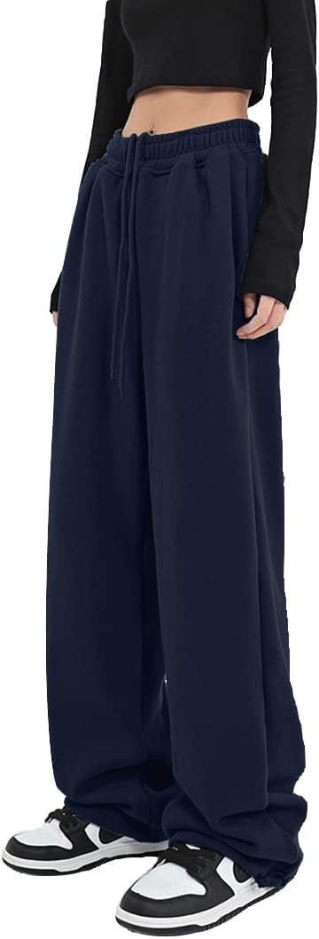 High Waist Drawstring Wide Leg Lounge Pants