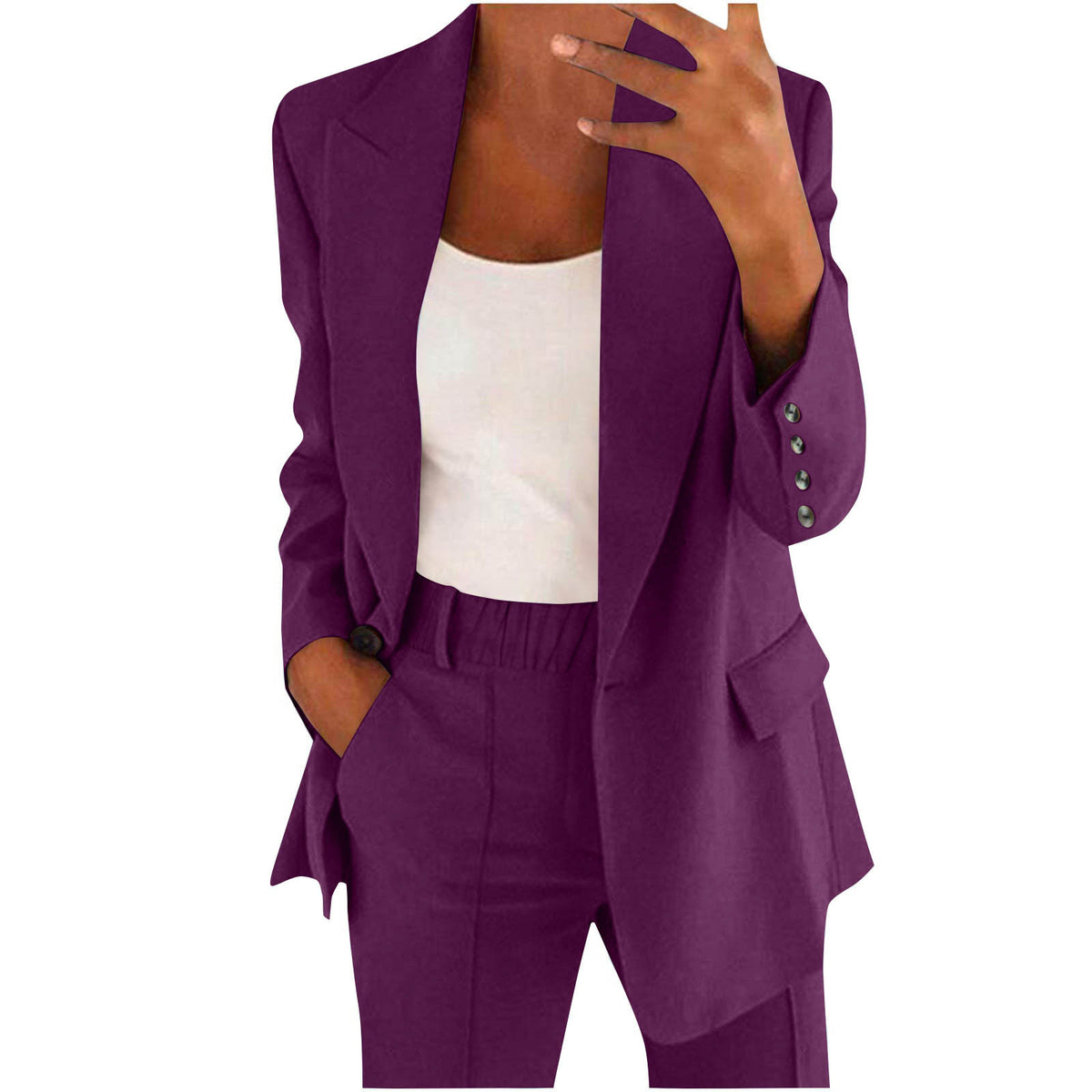 Women's 2 Piece Blazer Pants Set Business Casual Workwear