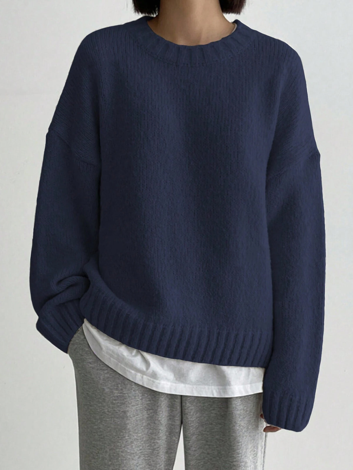 Women's Oversized Chunky Crewneck Pullover Sweater