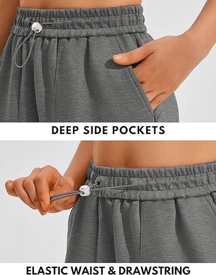 Women's High-Waisted Drawstring Jogger Shorts – Casual Sports Shorts