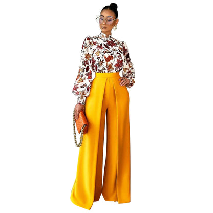 Women's High Waist Wide Leg Pants Flowy Loose Casual