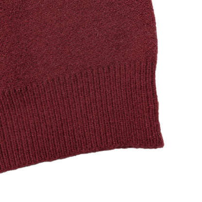 Heart Jacquard Knit Crew Neck Oversized Sweater