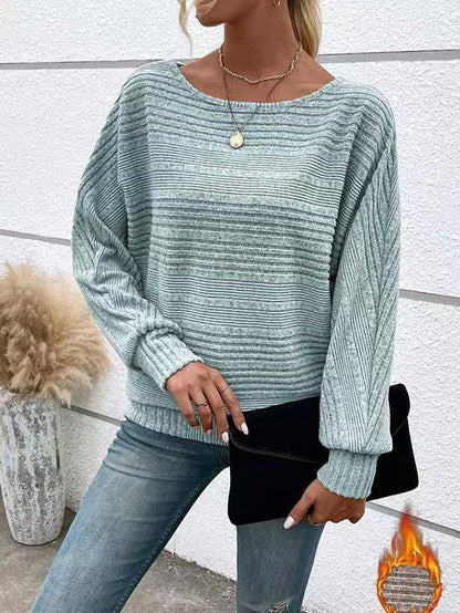 Women's Oversized Crewneck Long Sleeve Pullover Top