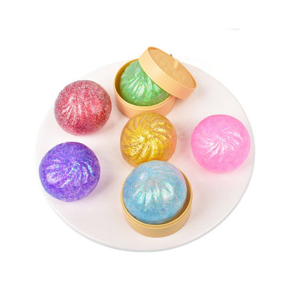 Glitter Dumpling Squishy Stress Ball Sensory Fidget Toy