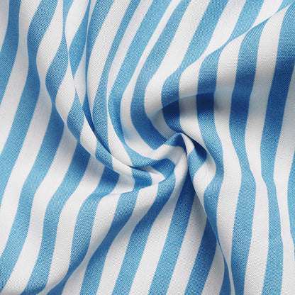 Blue Striped Maxi Dress V-Neck Sleeveless Tiered Summer