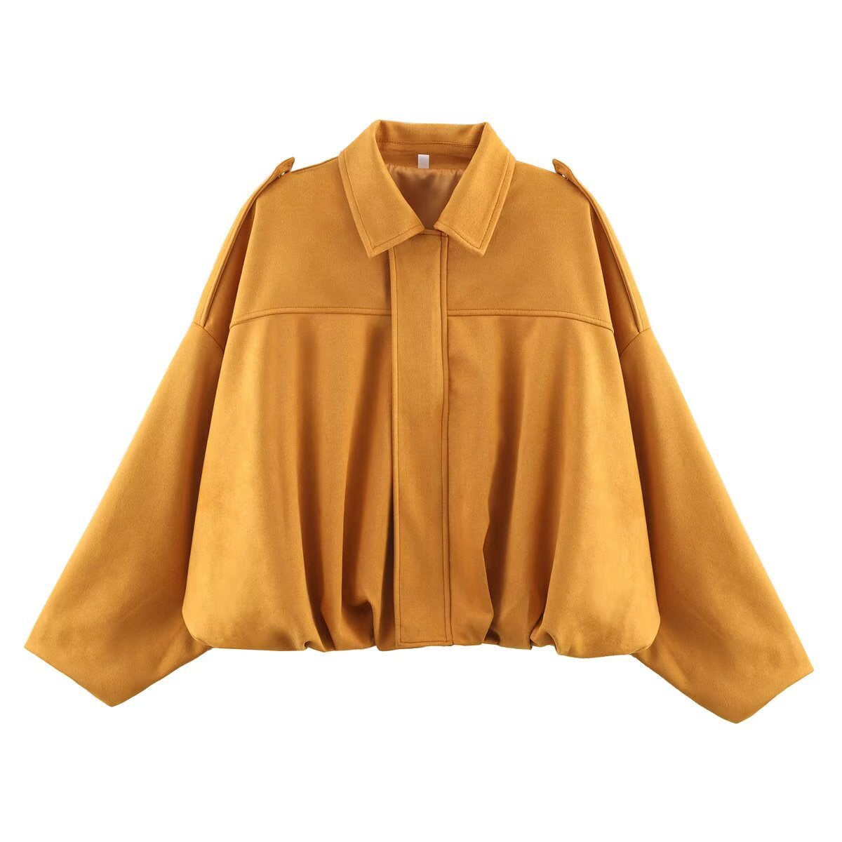 Women's Faux Suede Zip-Up Shirt Jacket