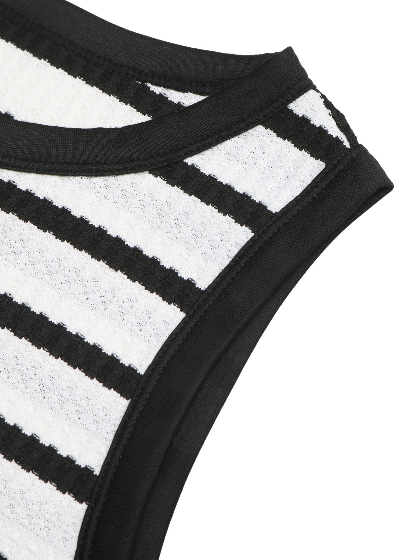 Striped Sleeveless Bodycon Midi Dress Side Slit Casual Summer