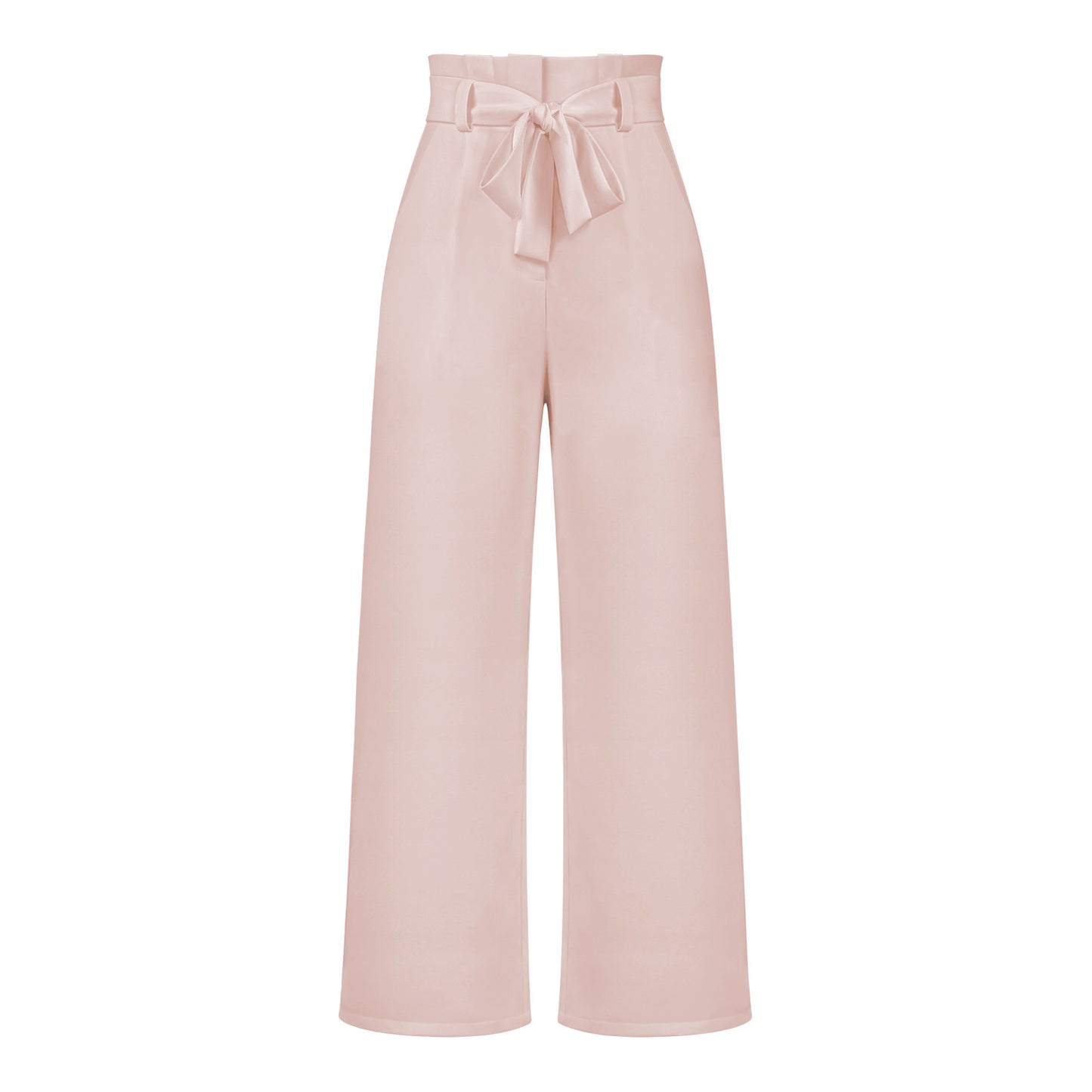 Women's Wide-Leg Trousers with Belt Casual Commuter Pants