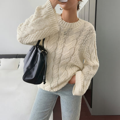 Chunky Cable Knit Oversized Sweater Women