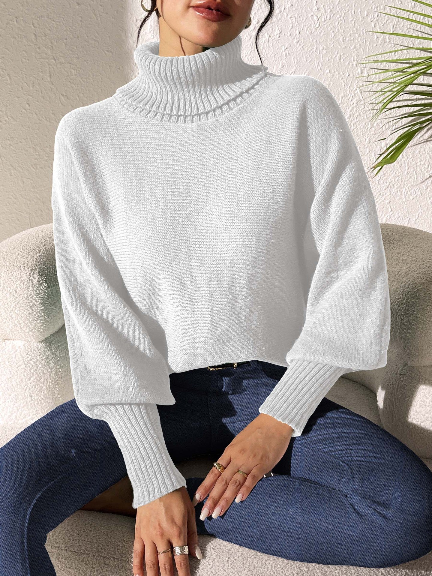 Women's Bottoming Shirt Autumn and Winter Casual Turtleneck Sweater