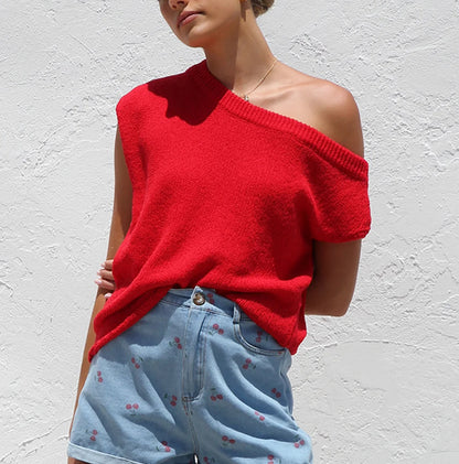 Y2K Summer Knitted Sweater Top Women’s Jumper