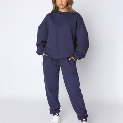 Women's Oversized Crewneck Sweatshirt & Jogger Lounge Set