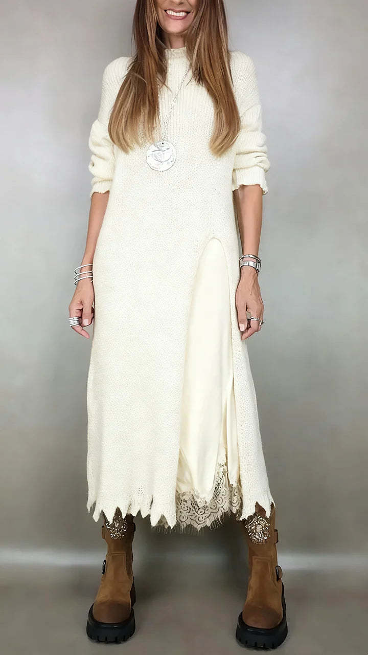 Women's Lace Maxi Slip Dress Cardigan Two Piece Set