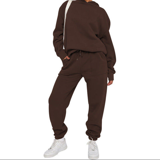 Women's Solid Hoodie Sweatpants Set Casual 2 Piece Outfits