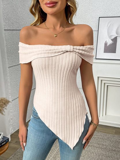 Slim Fit Off-Shoulder Sexy Sweet T-Shirt Top