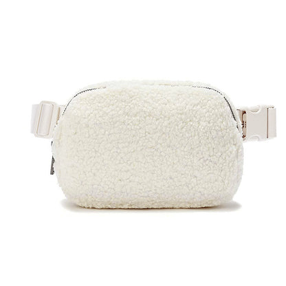 Lamb's Wool Waist Chest Sport Crossbody Bag