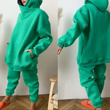 Women's Oversized Hoodie Jogger Two Piece Lounge Set