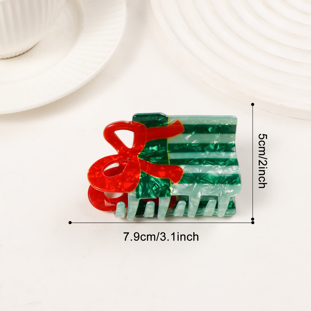 Christmas Hair Claw Clips Festive Holiday Winter Claws