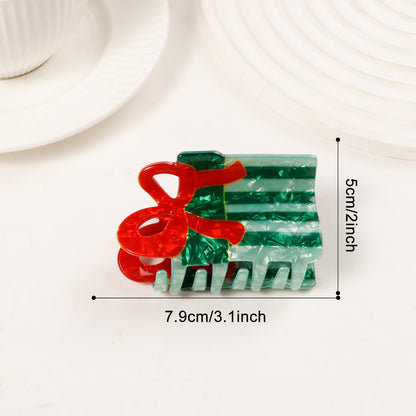 Christmas Hair Claw Clips Festive Holiday Winter Claws