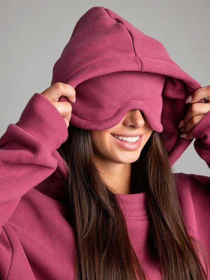 Women's Eye Mask Hoodie Sweatpants Two Piece Lounge Set