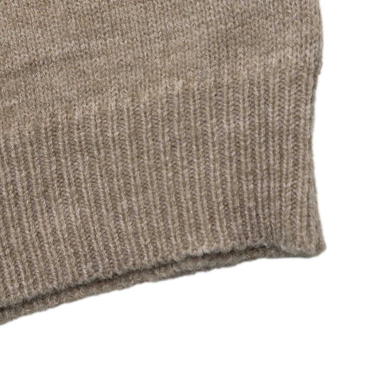 Solid Layered Knit Sweater Henley Neck Relaxed Fit