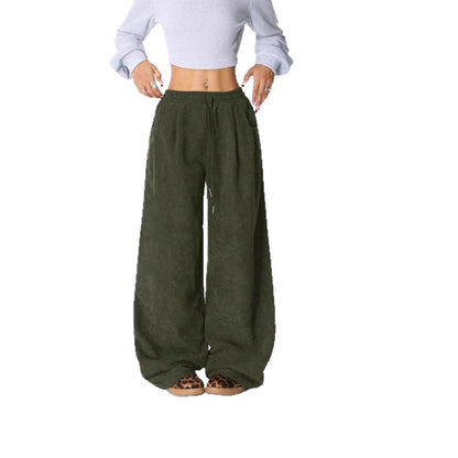 Women's High Waist Wide Leg Drawstring Lounge Pants