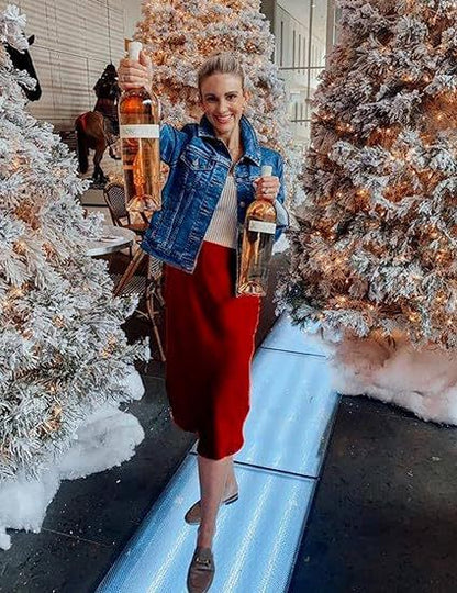 Women's Satin High-Waist Midi Skirt – Elegant Summer Slip Skirt