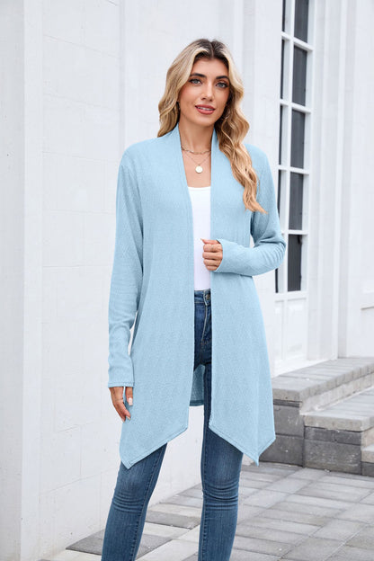 Women's Oversized Long Open Front Knit Cardigan Sweater