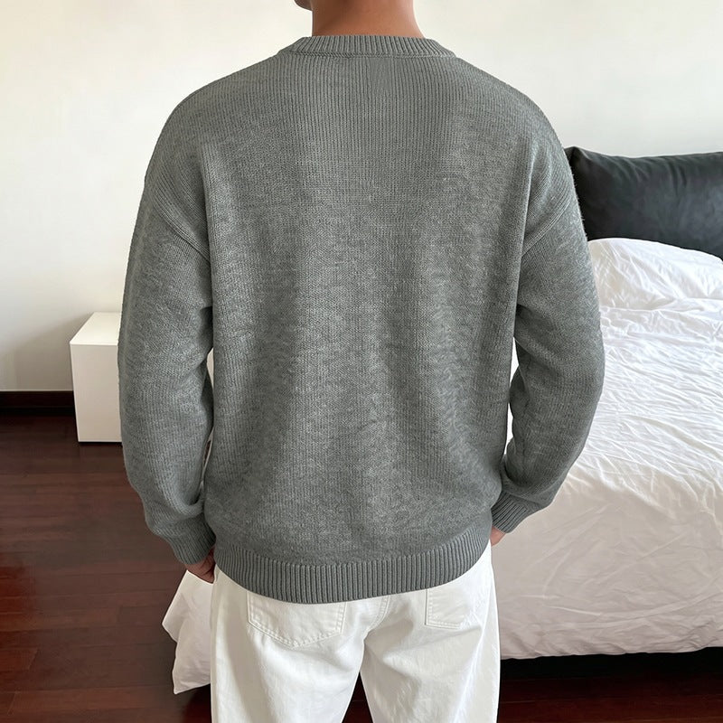 Women's Oversized Star Crew Neck Knit Sweater