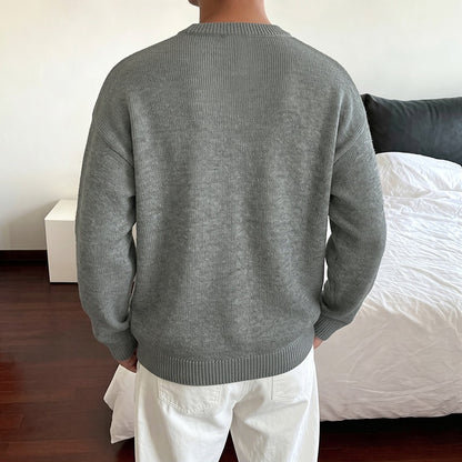 Women's Oversized Star Crew Neck Knit Sweater