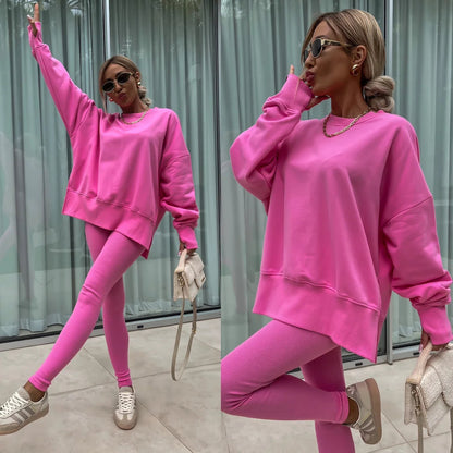 Oversized Sweatshirt and Leggings Two Piece Set