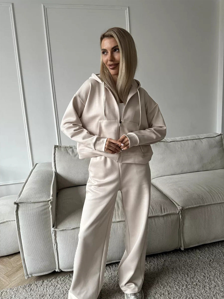 Women's Zip Up Hoodie Sweatpants Two Piece Set