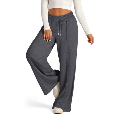 Women's High Waisted Wide Leg Drawstring Casual Pants