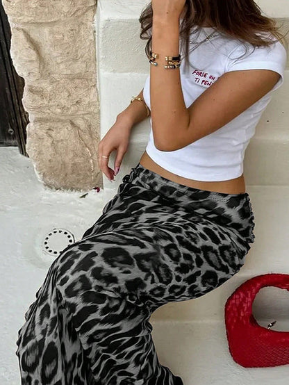 Leopard Print Bodycon Maxi Skirt