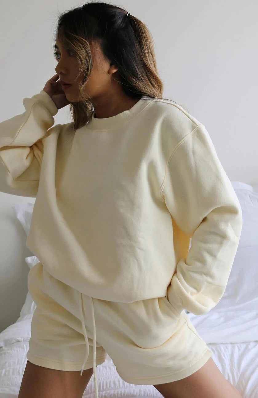 Women's Oversized Sweatshirt & Shorts Lounge Set