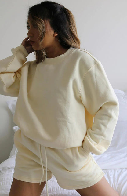 Women's Oversized Sweatshirt & Shorts Lounge Set